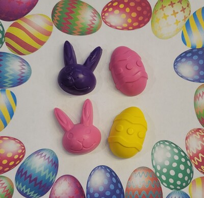 Easter Crayons - Set of 2 | Various Shapes and Colors | Easter Stuffers | Classroom Gifts - image1